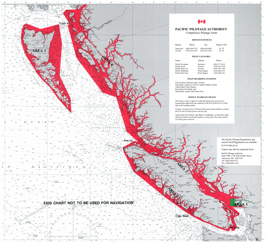 Compulsory Pilotage Areas Pacific Pilotage Authority